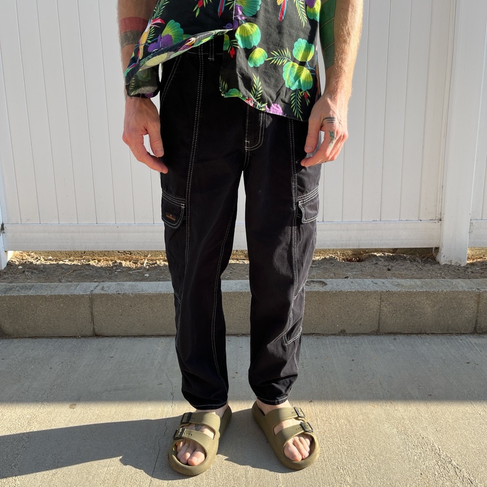 Bdg mens cargo y2k streetwear skater pants black size 32